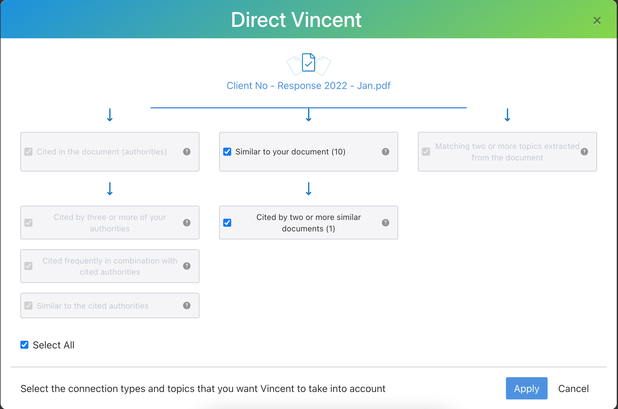 Extend Vincent AI Insights with vLex Cloud Integration